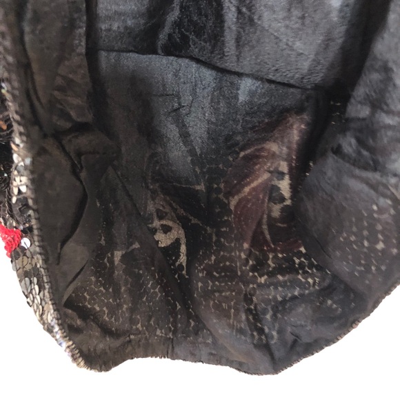 VTG Silk Sequin Beaded Floral Evening Top Megan Barrett Sz S - Picture 9 of 11